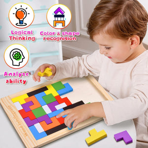 Wudly 10mm Wooden Russian Block Puzzle - Wooden Puzzles