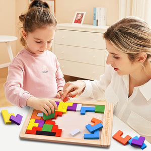 Wudly 10mm Wooden Russian Block Puzzle - Wooden Puzzles