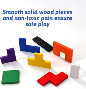 Wudly 10mm Wooden Russian Block Puzzle - Wooden Puzzles