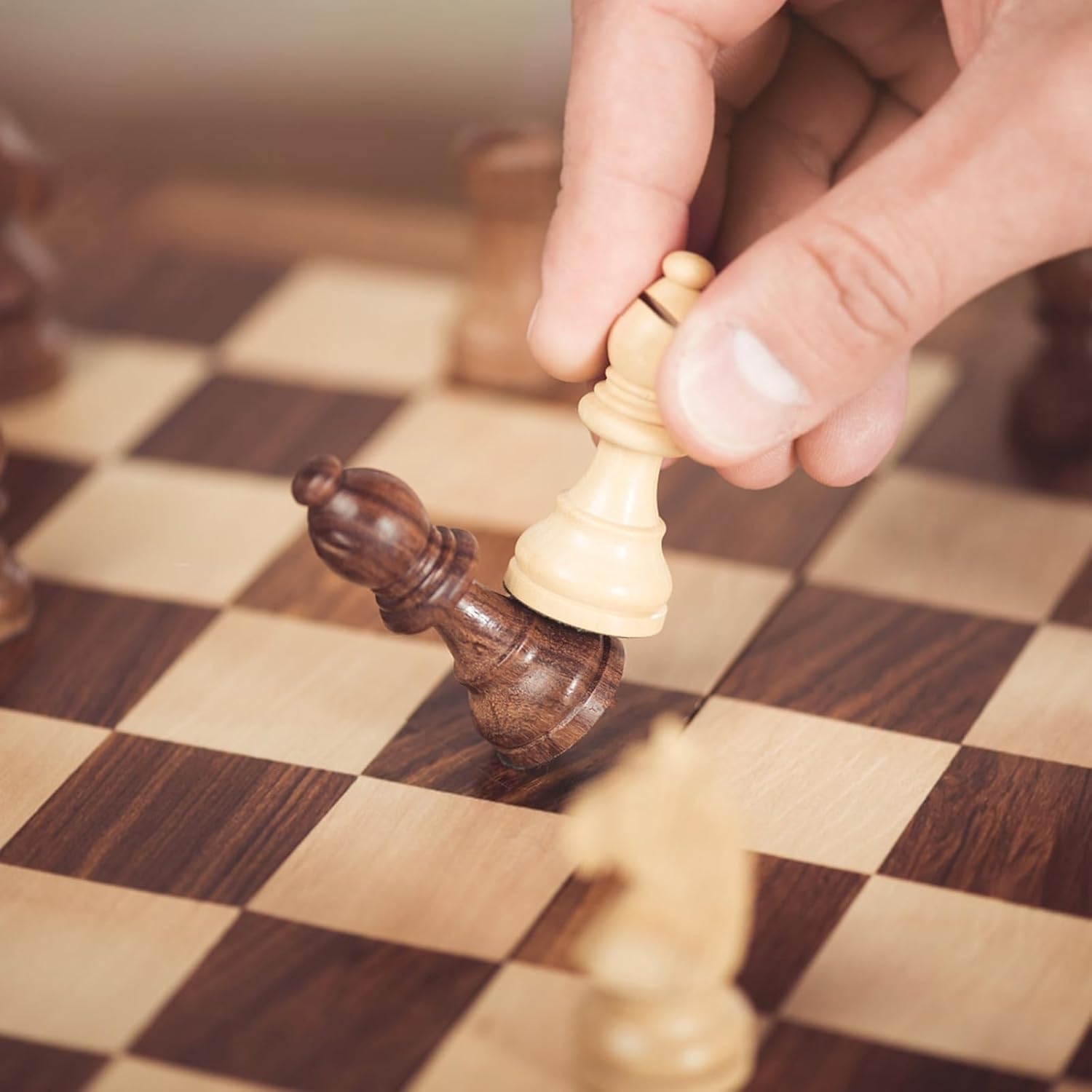 Wudly - 2 in 1 Big Chess with Checkers For Kids - Board Games