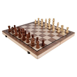 Wudly - 2 in 1 Big Chess with Checkers For Kids - Board Games