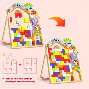Wudly 3 in 1 Tetris for Kids - Parent Child Edition - Puzzles