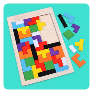 Wudly 5mm Wooden Russian Block Puzzle - Wooden Puzzles