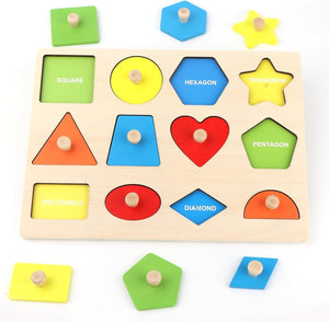 Wudly Advanced Shapes Puzzle - Learning Toy | The Mom Store - Wooden Puzzles