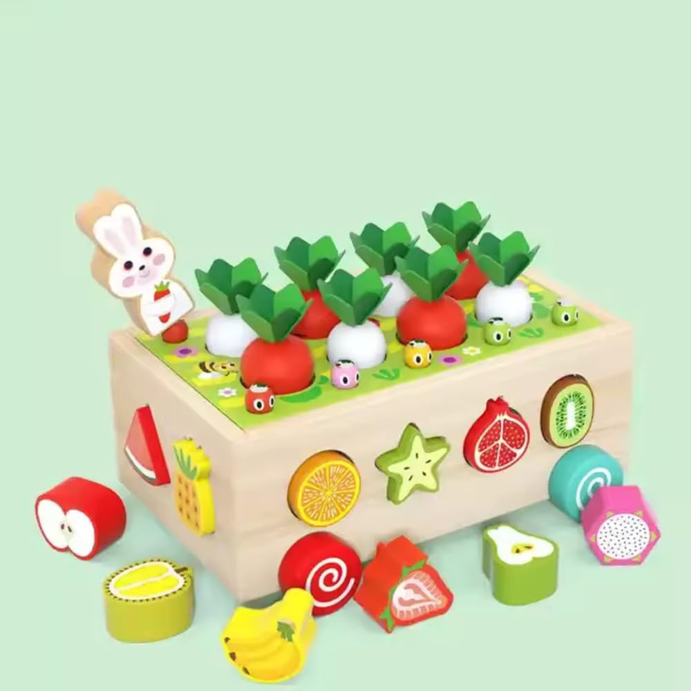 Wudly Carrot Harvest Cart - Shape Sorter - 