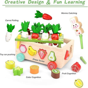 Wudly Carrot Harvest Cart - Shape Sorter - 