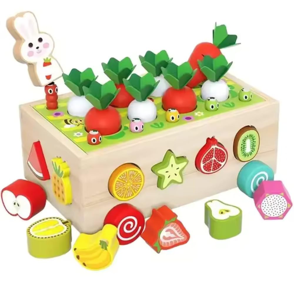 Wudly Carrot Harvest Cart - Shape Sorter - 