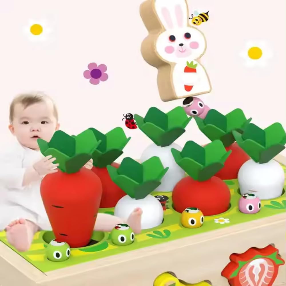 Wudly Carrot Harvest Cart - Shape Sorter - 