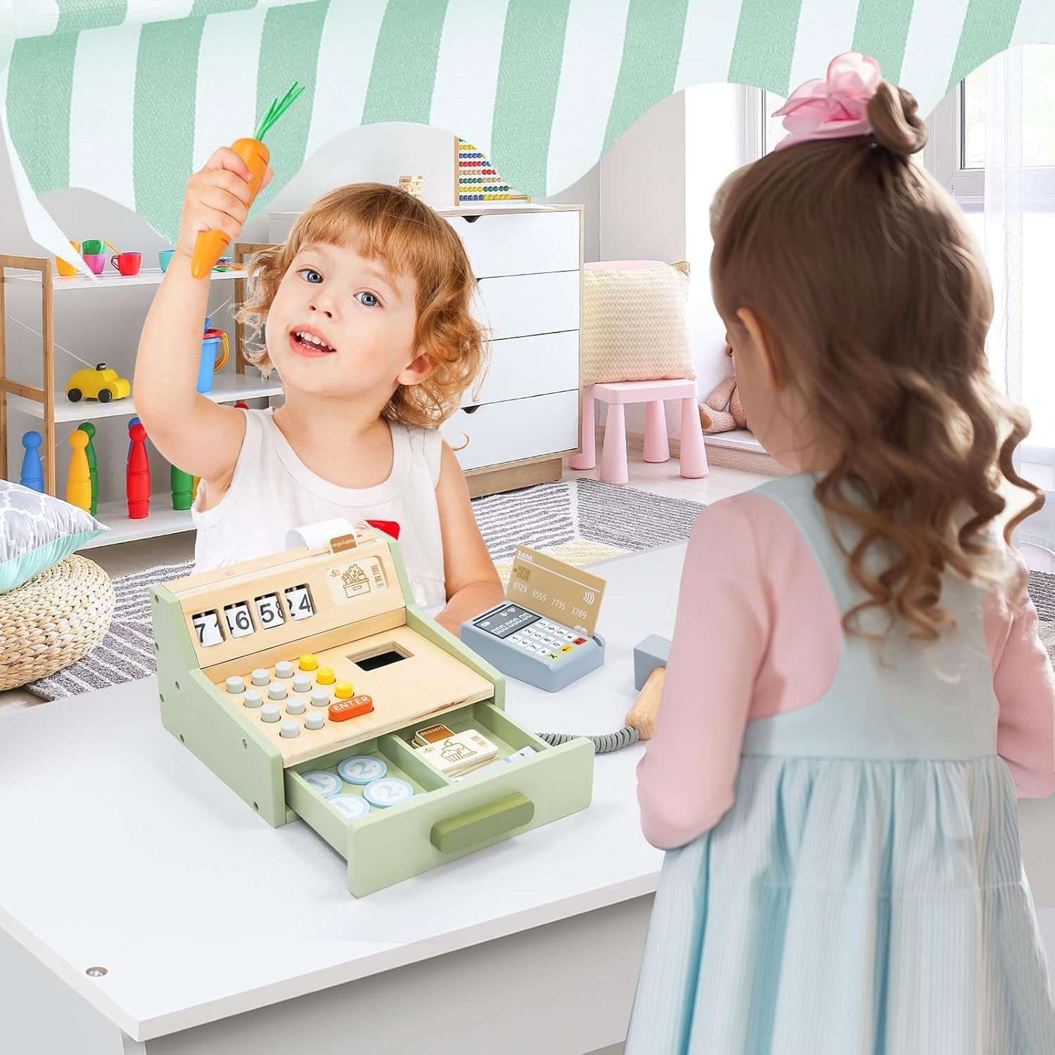 Wudly - Cash Register Set - Pretend Play - Pretend & Play Toys