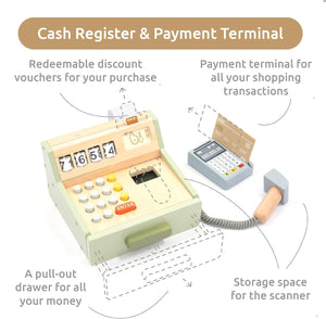 Wudly - Cash Register Set - Pretend Play - Pretend & Play Toys
