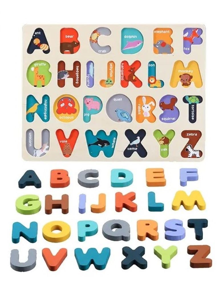 Wudly Chunky Alphabet Board - Learning and Educational Toys