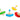 Wudly Colorful Wooden Spinning Tops Set (Set of 4 colors) (3 Years+) - CR - 1308