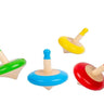 Wudly Colorful Wooden Spinning Tops Set (Set of 4 colors) (3 Years+) - CR - 1308