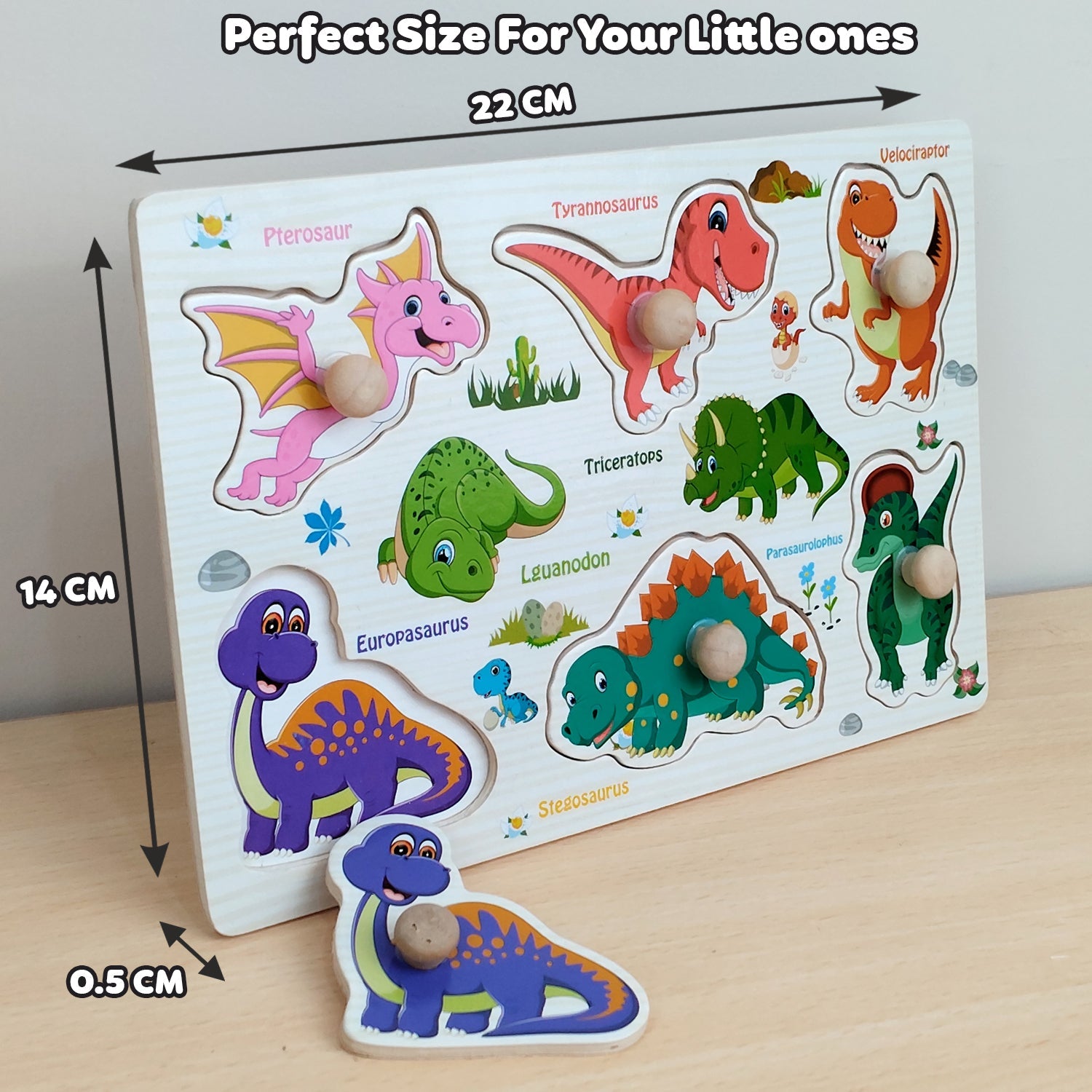 Wudly Dinosaur Puzzle Board - Fun Learning Toy | The Mom Store - Wooden ...