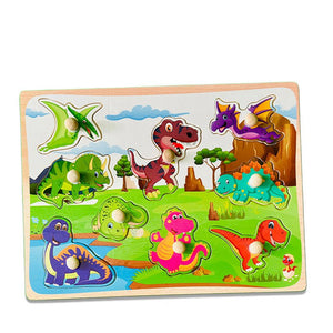 Wudly Dinosaur Puzzle Board - Fun Learning Toy | The Mom Store - Wooden Puzzles