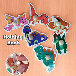 Wudly Dinosaur Puzzle Board - Fun Learning Toy | The Mom Store - Wooden Puzzles