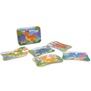 Wudly Dinosaur Puzzle Set - Progressive Learning Toy | The Mom Store - Wooden Puzzles
