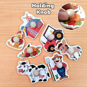 Wudly Farm Animals Puzzle - Fun Learning Toy | The Mom Store - Wooden Puzzles