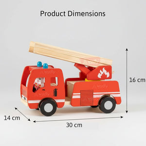 Wudly Fire Truck Toy - Wooden Vehicle Toy | The Mom Store - Activity