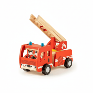 Wudly Fire Truck Toy - Wooden Vehicle Toy | The Mom Store - Activity