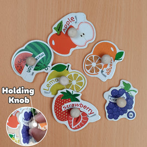 Wudly Fruits Puzzle Board - Fun Learning Toy | The Mom Store - Wooden Puzzles