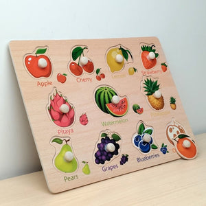 Wudly Fruits Puzzle Board - Fun Learning Toy | The Mom Store - Wooden Puzzles