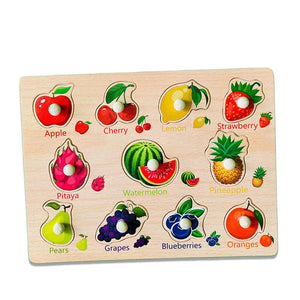 Wudly Fruits Puzzle Board - Fun Learning Toy | The Mom Store - Wooden Puzzles
