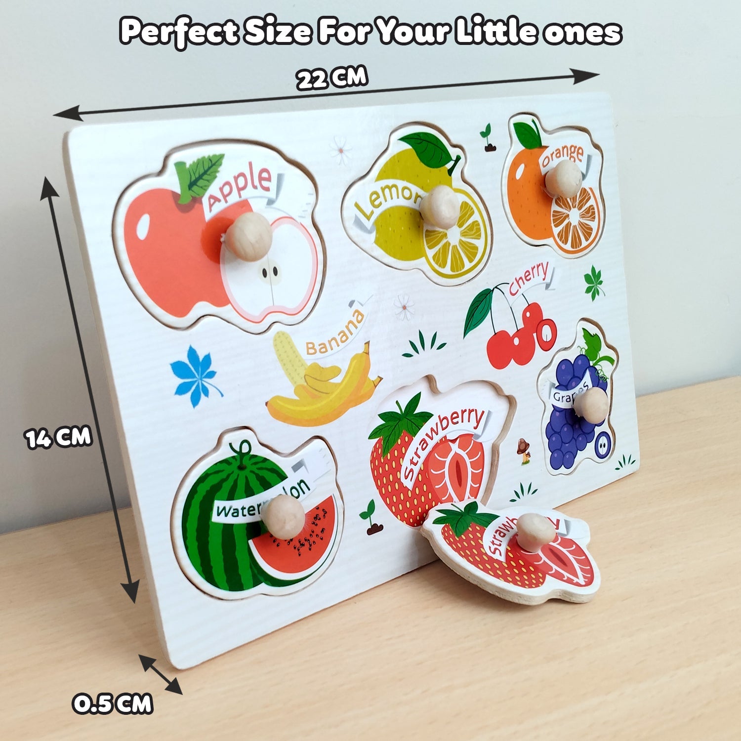 Wudly Fruits Puzzle Board - Fun Learning Toy | The Mom Store - Wooden ...