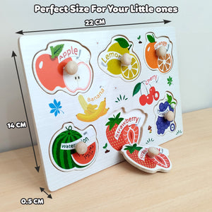 Wudly Fruits Puzzle Board - Fun Learning Toy | The Mom Store - Wooden Puzzles