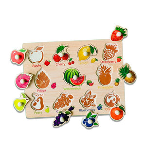Wudly Fruits Puzzle Board - Fun Learning Toy | The Mom Store - Wooden Puzzles