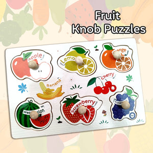 Wudly Fruits Puzzle Board - Fun Learning Toy | The Mom Store - Wooden Puzzles