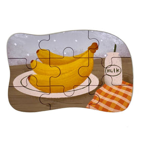 Wudly Fruits & Vegetables Puzzle Set - Learning Toy | The Mom Store - Wooden Puzzles