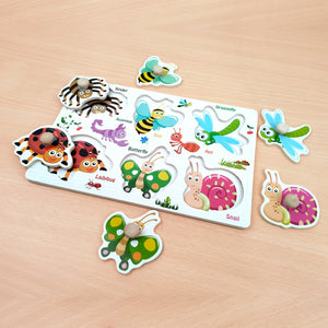 Wudly Insect Puzzle Board - Fun Learning Toy | The Mom Store - Wooden Puzzles