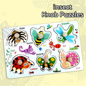 Wudly Insect Puzzle Board - Fun Learning Toy | The Mom Store - Wooden Puzzles