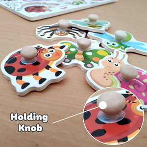 Wudly Insect Puzzle Board - Fun Learning Toy | The Mom Store - Wooden Puzzles