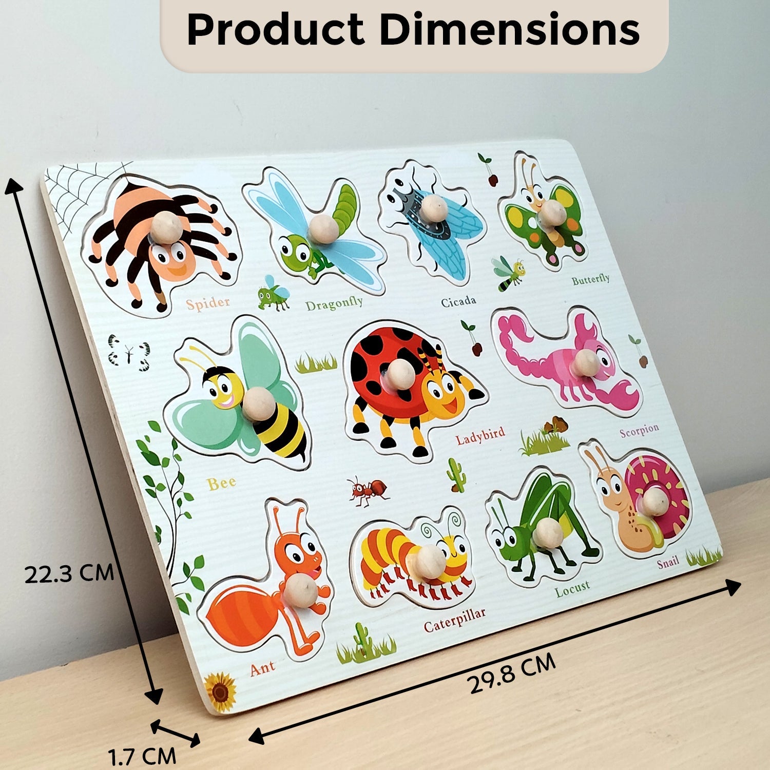 Wudly Insects Puzzle Board with Whiteboard - Learning Toy | The Mom ...