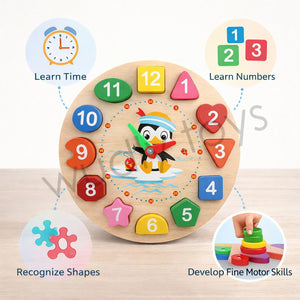 Wudly Number Clock Puzzle - Learning Toy | The Mom Store - Activity