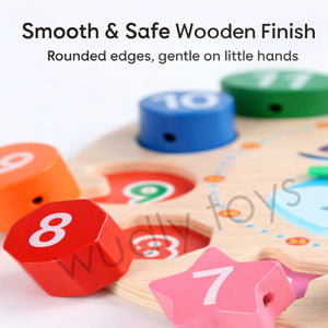 Wudly Number Clock Puzzle - Learning Toy | The Mom Store - Activity