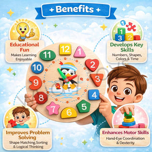 Wudly Number Clock Puzzle - Learning Toy | The Mom Store - Activity