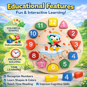 Wudly Number Clock Puzzle - Learning Toy | The Mom Store - Activity
