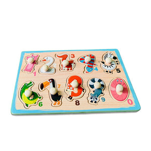 Wudly Number Puzzle Board - Learn Counting Toy | The Mom Store - Wooden Puzzles