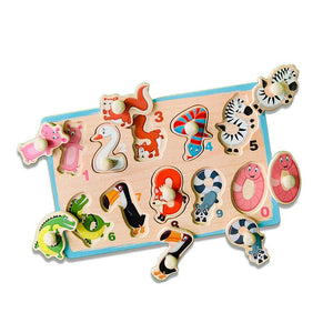 Wudly Number Puzzle Board - Learn Counting Toy | The Mom Store - Wooden Puzzles