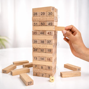 Wudly Number Stacking Tower Game 54 Blocks - Learn & Play | The Mom Store - Activity