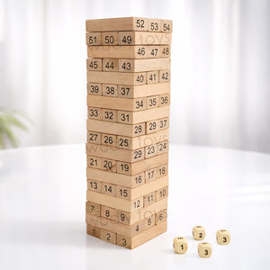 Wudly Number Stacking Tower Game 54 Blocks - Learn & Play | The Mom Store - Activity