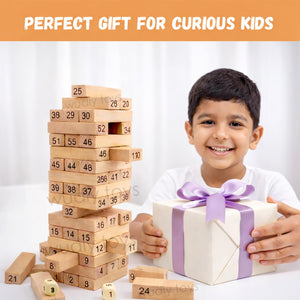 Wudly Number Stacking Tower Game 54 Blocks - Learn & Play | The Mom Store - Activity