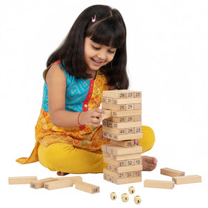 Wudly Number Stacking Tower Game 54 Blocks - Learn & Play | The Mom Store - Activity