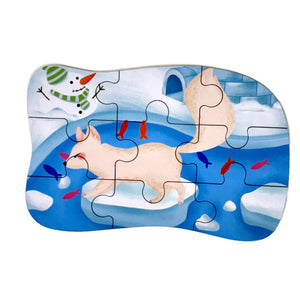 Wudly Polar Animals Puzzle Set - Learning Toy | The Mom Store - Wooden Puzzles