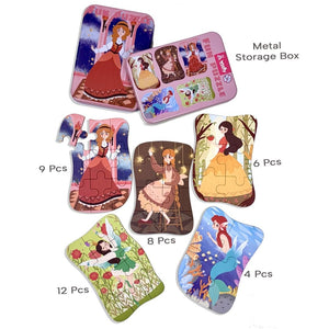 Wudly Princess Puzzle Set - Progressive Learning Toy | The Mom Store - Wooden Puzzles