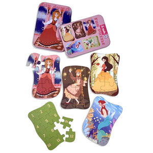 Wudly Princess Puzzle Set - Progressive Learning Toy | The Mom Store - Wooden Puzzles