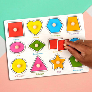 Wudly Shapes Puzzle Board with Whiteboard - Learning Toy | The Mom Store - Wooden Puzzles